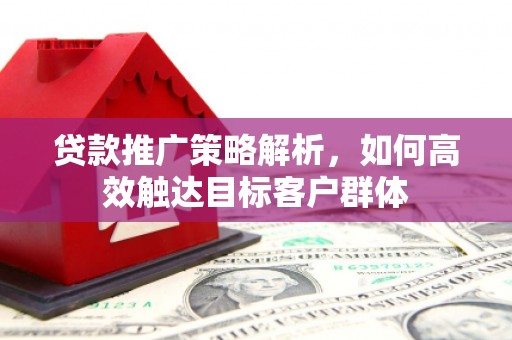 余庆贷款推广策略解析，如何高效触达目标客户群体
