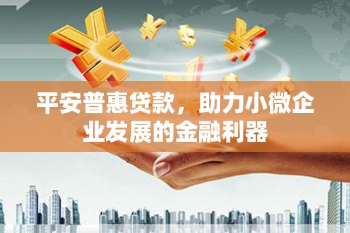 余庆平安普惠贷款，助力小微企业发展的金融利器
