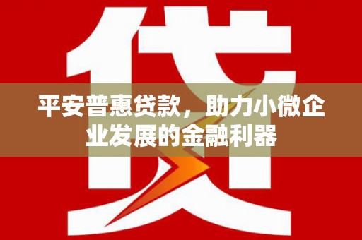 余庆平安普惠贷款，助力小微企业发展的金融利器
