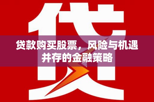 余庆贷款购买股票，风险与机遇并存的金融策略