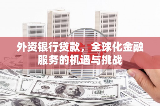 余庆外资银行贷款，全球化金融服务的机遇与挑战