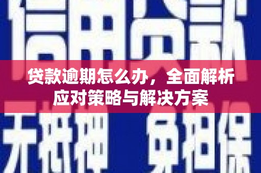 余庆贷款逾期怎么办，全面解析应对策略与解决方案